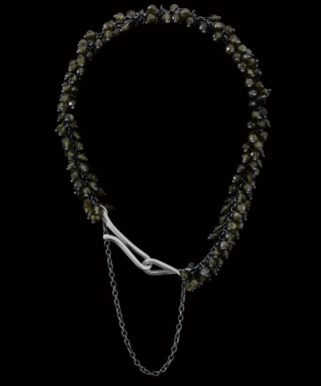 Golden Obsidian cluster bracelet