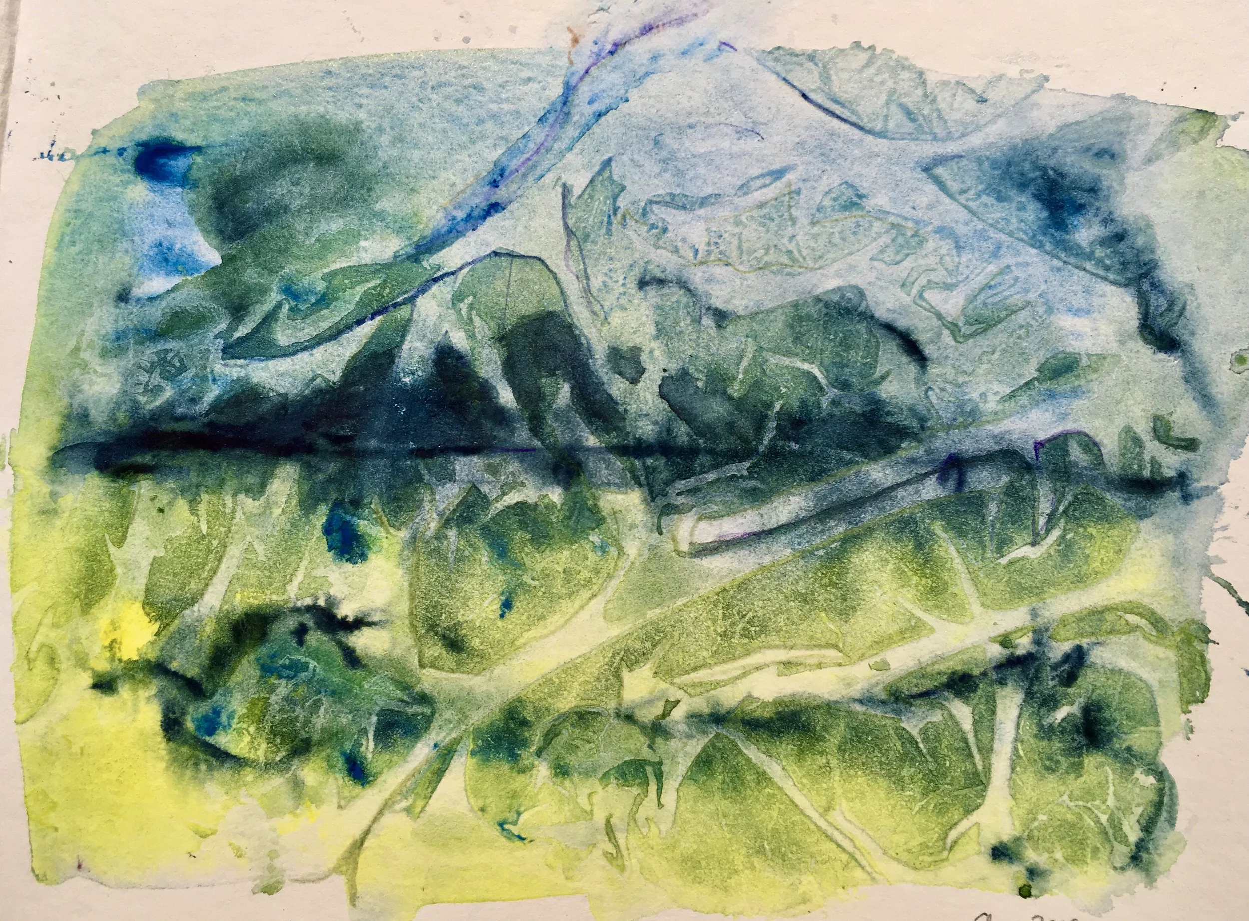 First mountain 2018 watercolor