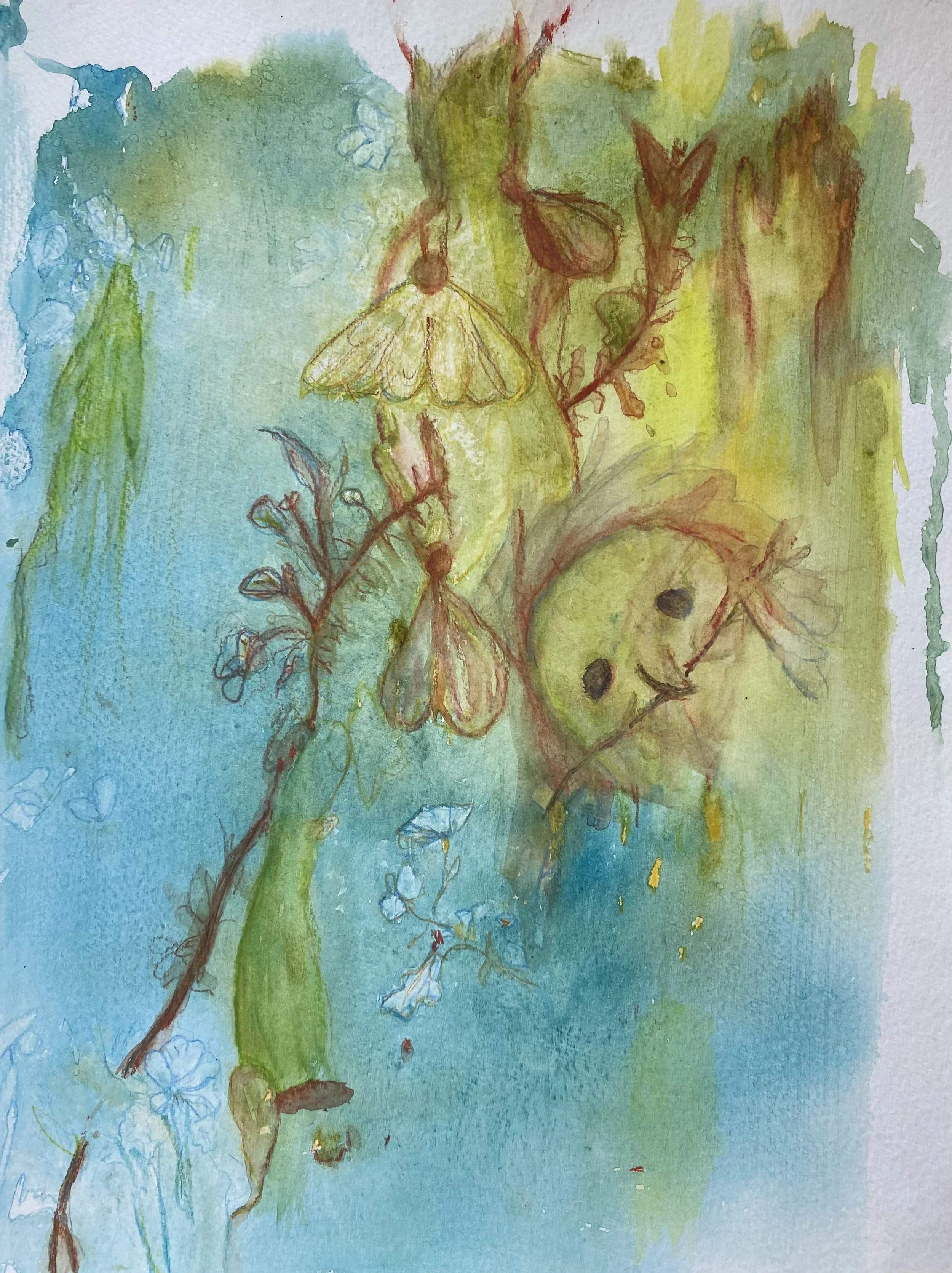 Peace bird.  Watercolor 2021