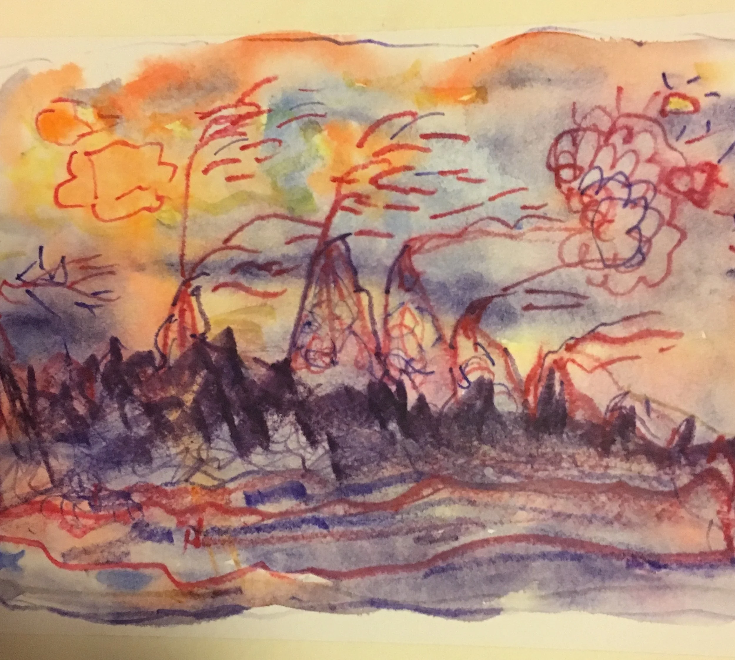 Volcanic 2021 watercolor
