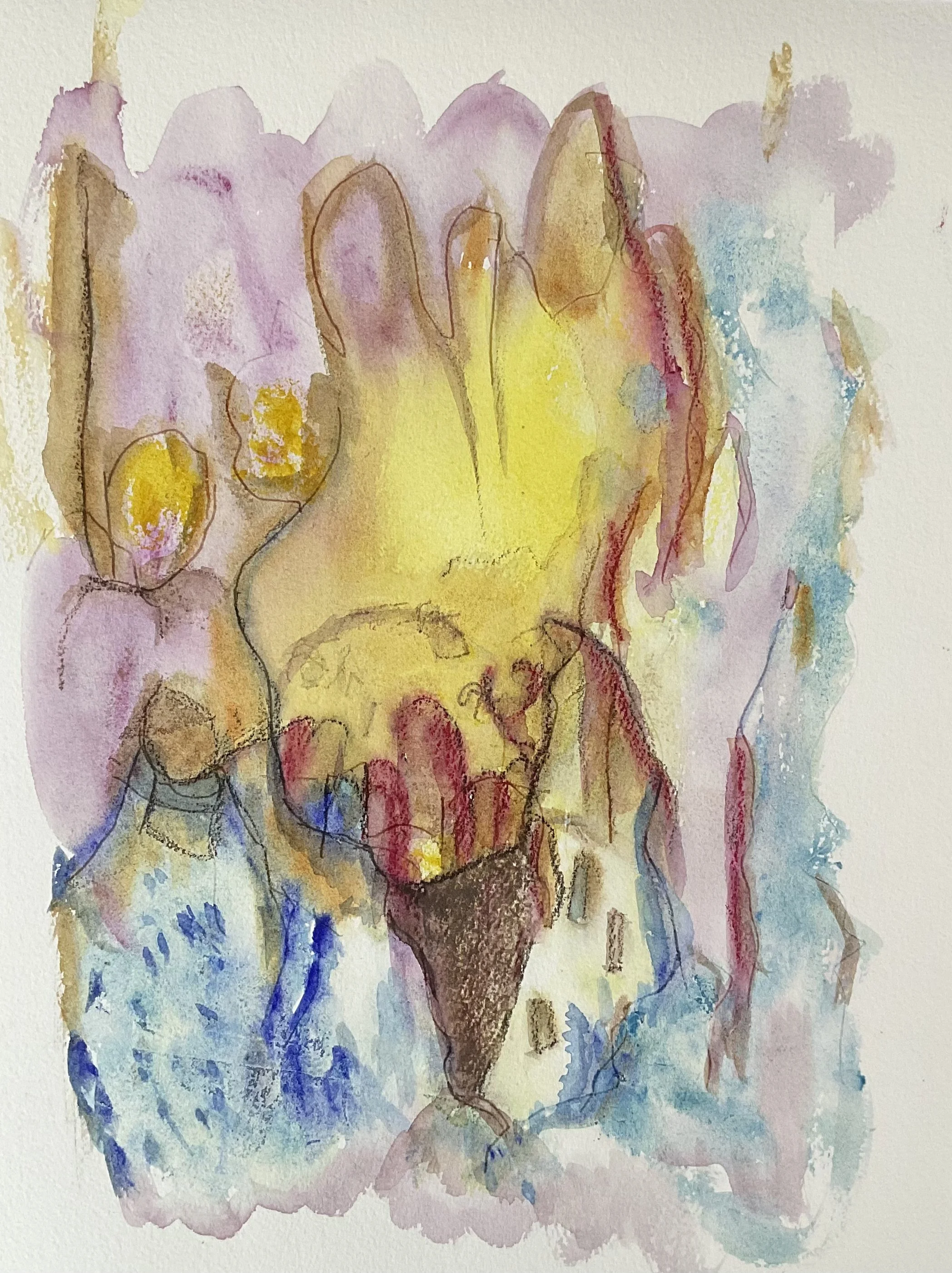 Goddesses decide  Water color 2024