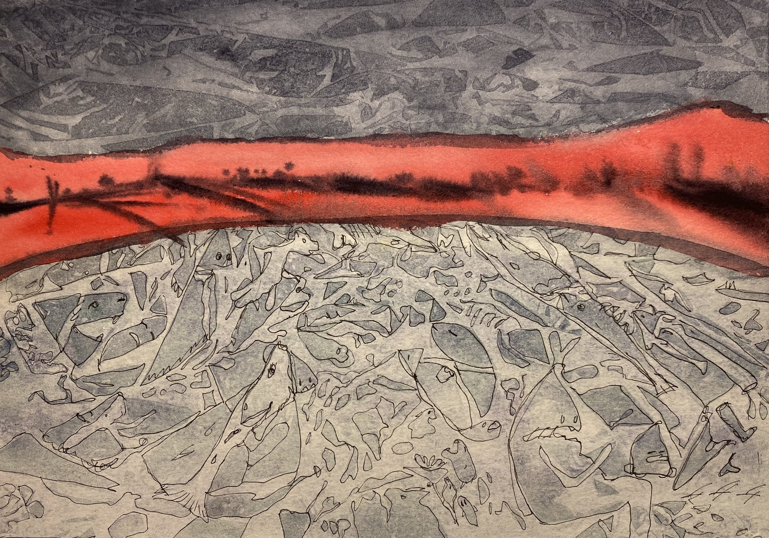 First Horizon 2023 watercolor and ink