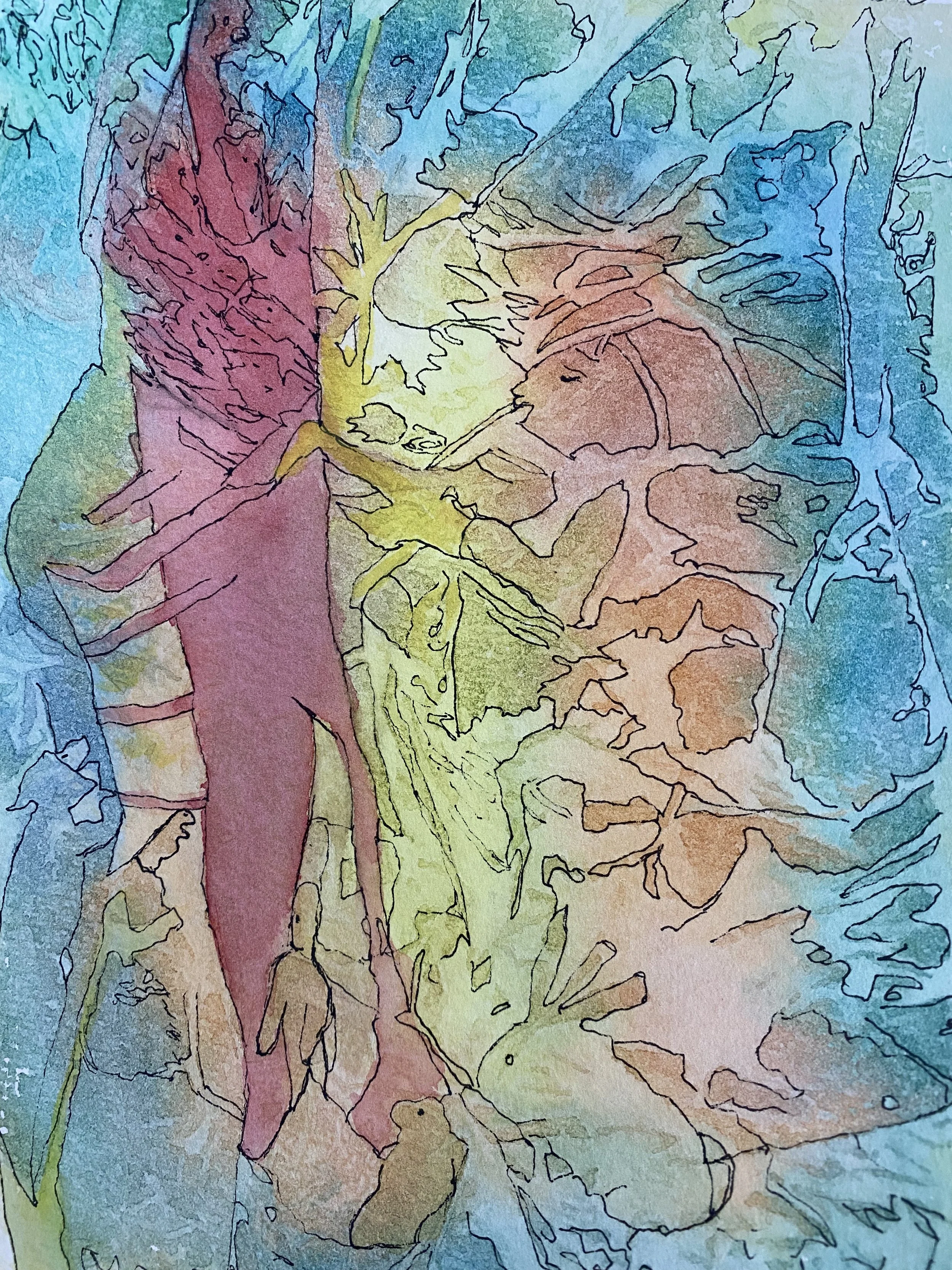 Bunny II watercolor, ink 2022