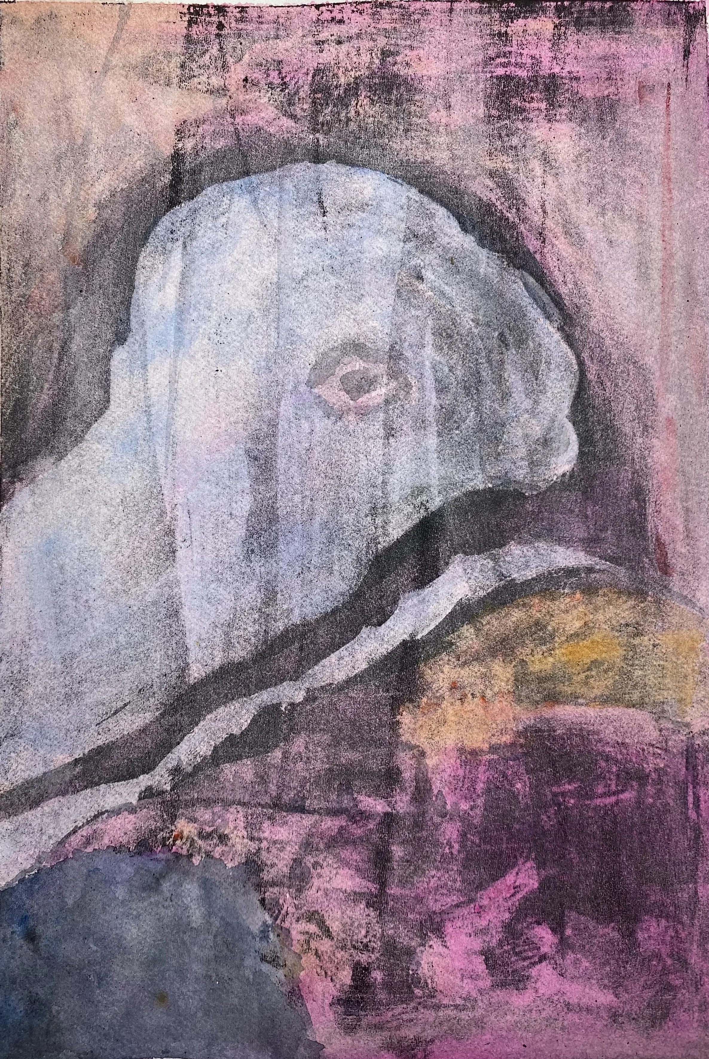 The Great Guardian.  Gouache, ink, watercolor 2024
