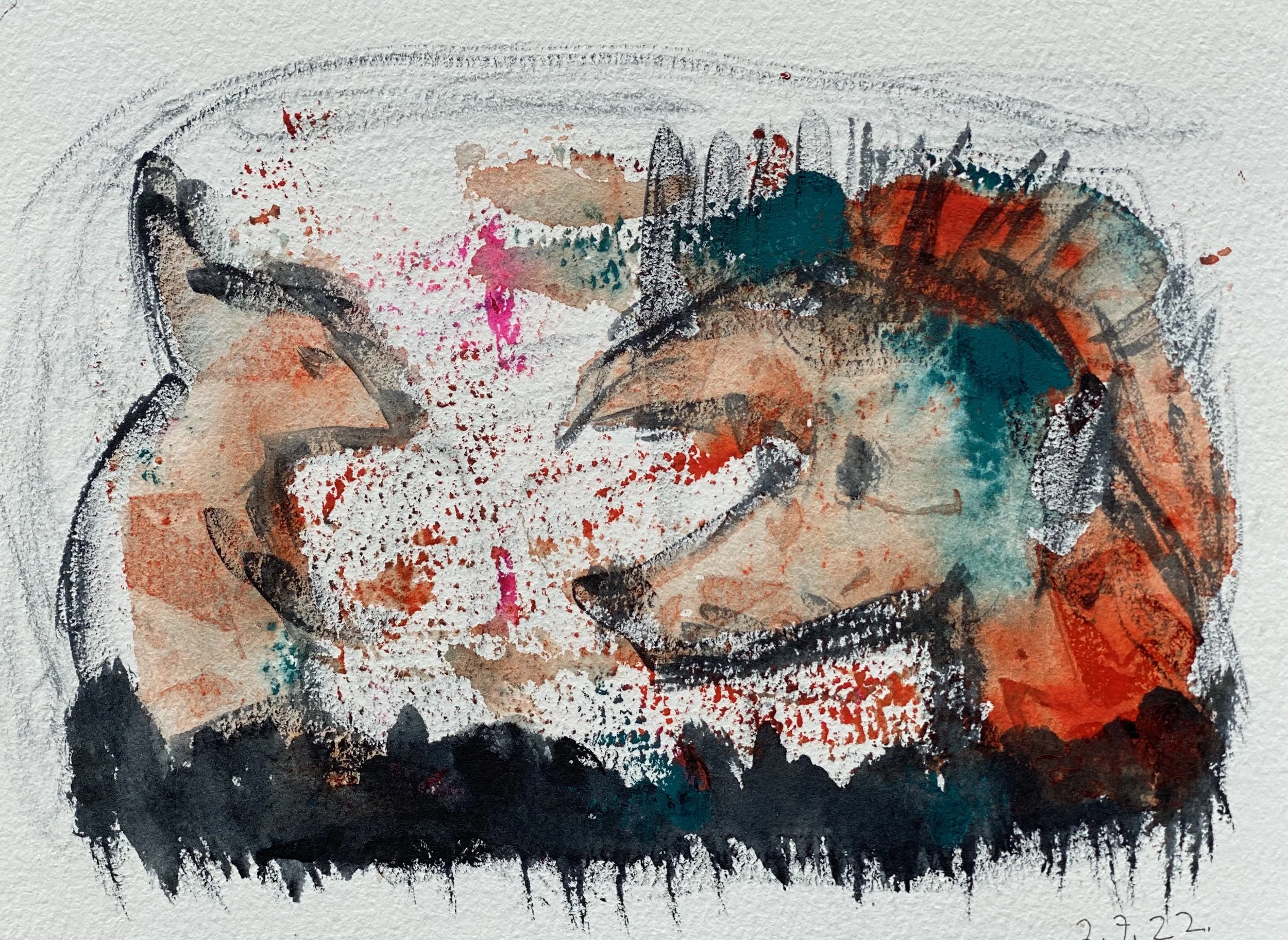 Friend.  Watercolor and ink, 2022