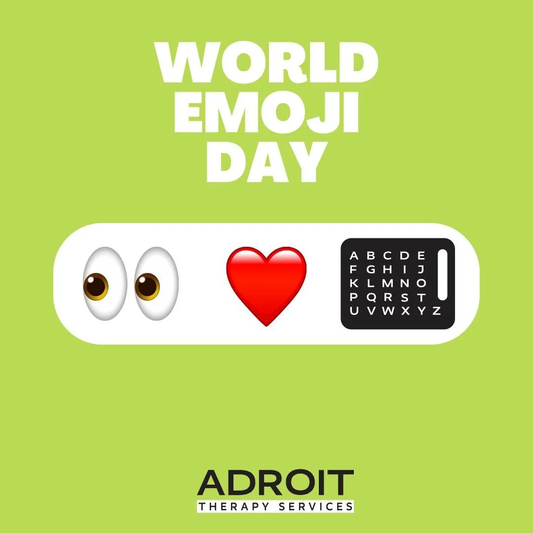 👀 ❤️ letterboards!! 

Celebrating World Emoji Day with the power of spelling, expression, and connection at Adroit Therapy Services.

#SpellingToCommunicate #S2C #NonSpeakingDoesNotEqualNonThinking #WorldEmojiDay