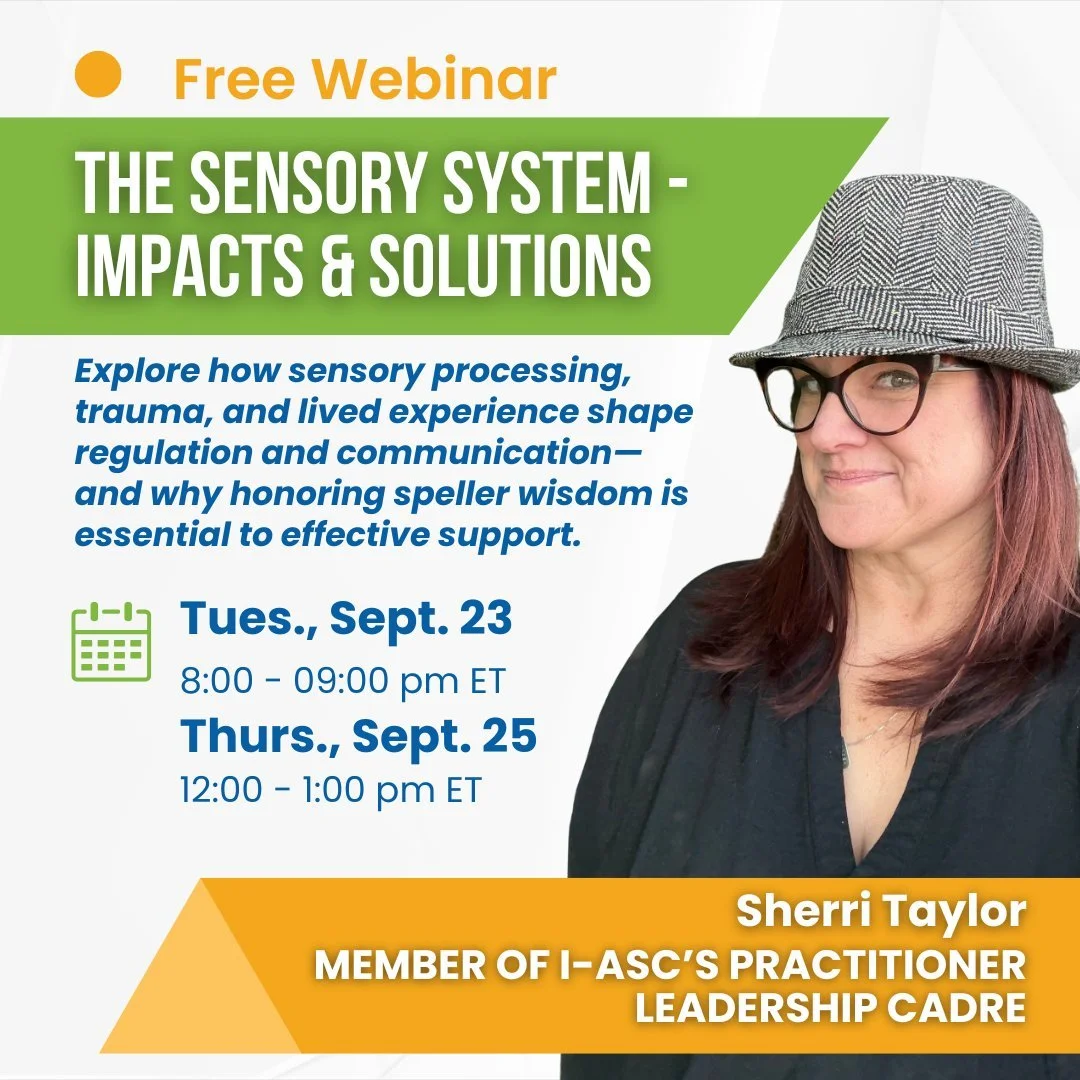 🌟 Upcoming Webinar: The Sensory System: Impacts &amp; Solutions 🌟

Sensory Processing Disorder (SPD) is often overlooked or mistaken for traits of autism or ADHD. But for many nonspeaking individuals, sensory differences are central to how they exp