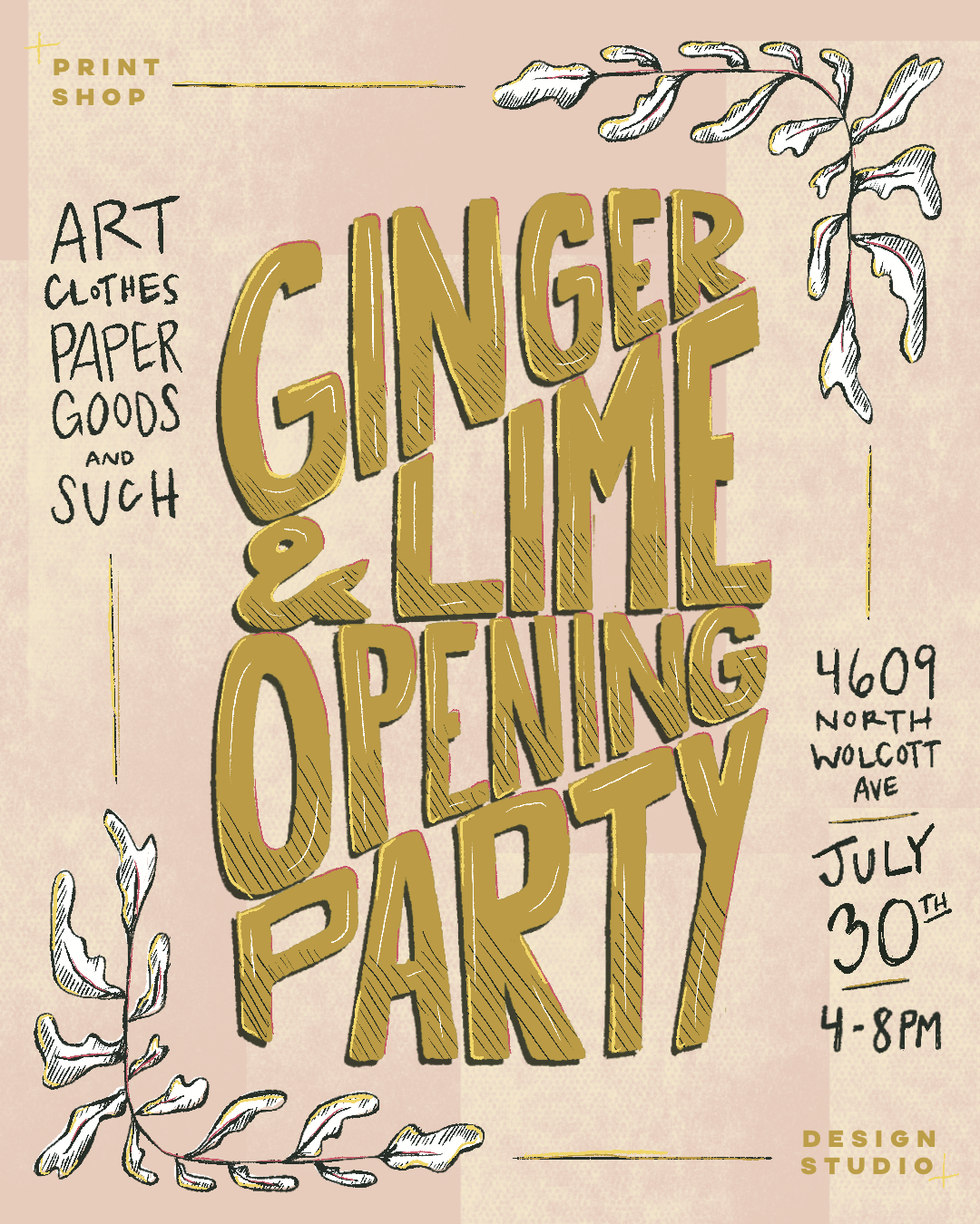 Ginger & Lime Print Shop + Design Studio Opening Party