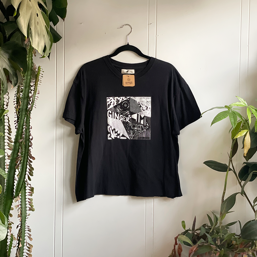 GL Snaps Vintage Tee Black