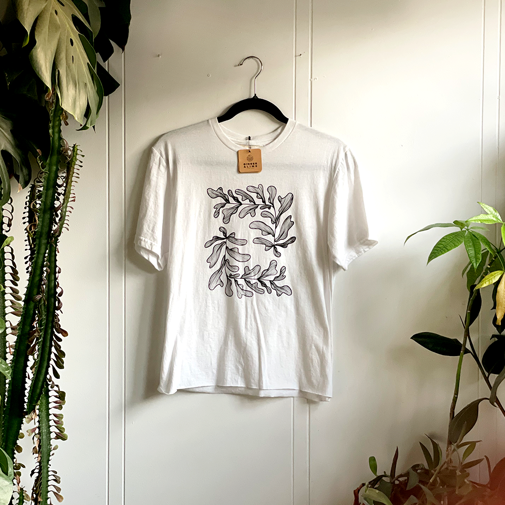 Strange Leaves Tee White