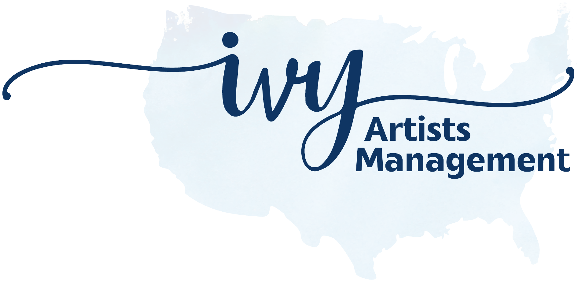 Map of the United States with the words "IYW Artists Management" overlaid.