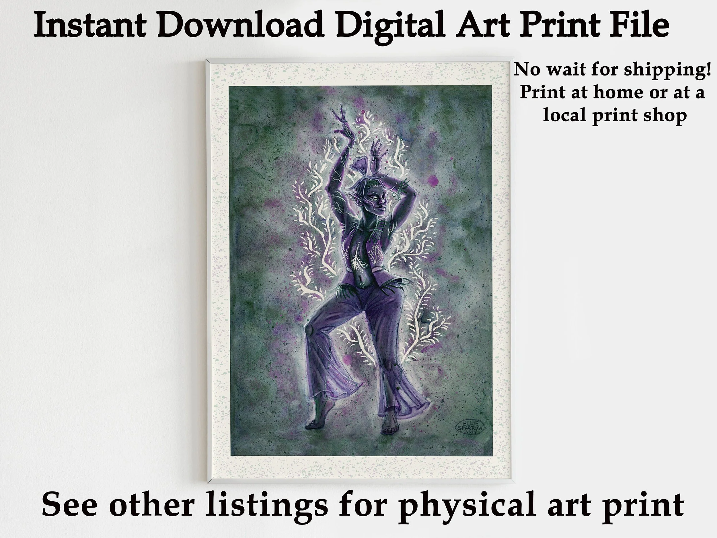 Print at Home Art - Herb Art Digital Print - Art Print Kitchen - Witchy Kitchen Print - Art for cook - Art gift herbalist - Art for Gardener