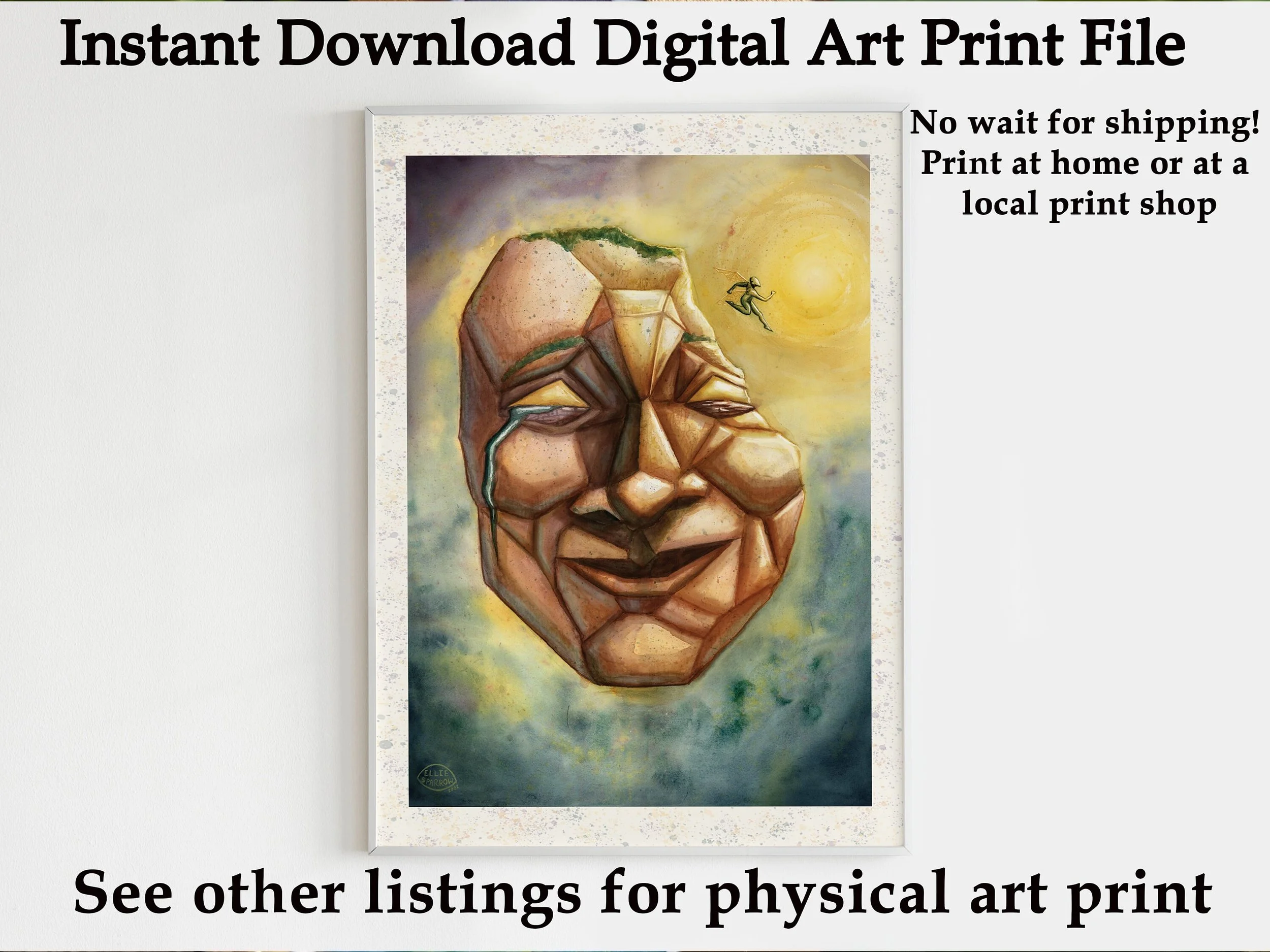 Instant Downloadable artwork - Meaningful Wall Art - Encouraging Artwork - Symbolic Art - Surreal Art Download -  Emotive Abstract Wall Art