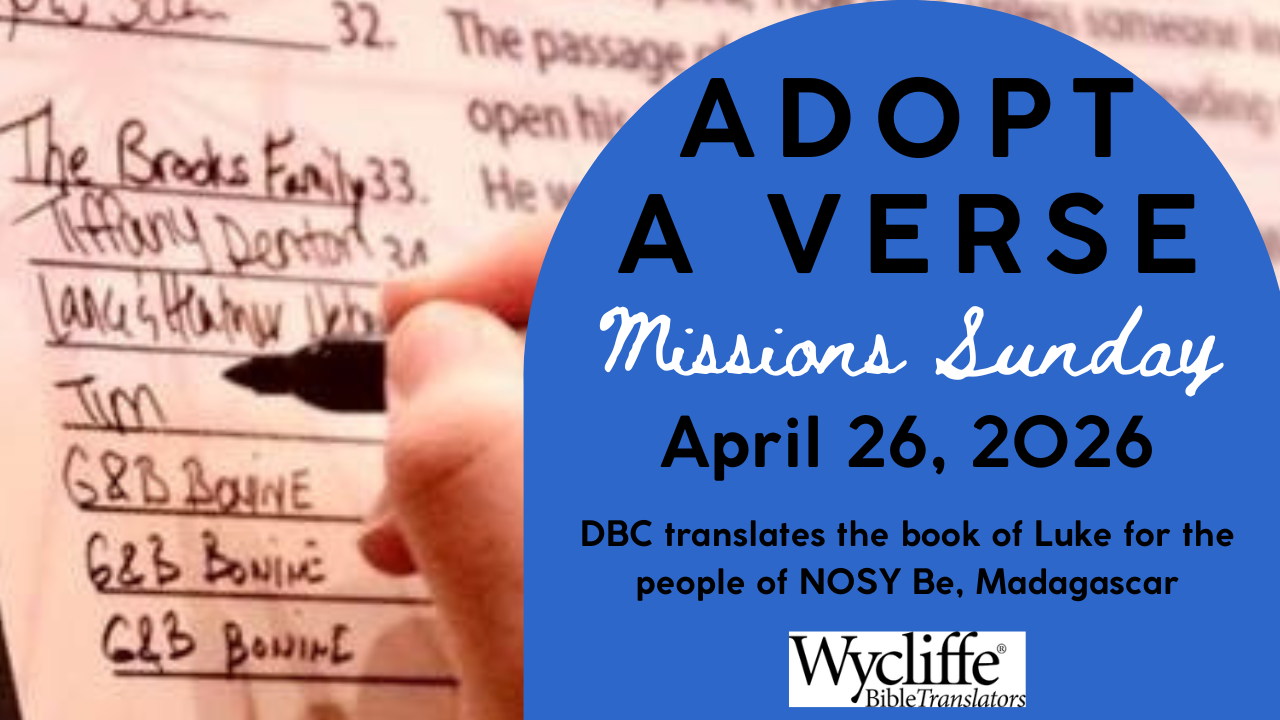 Adopt-A-Verse Missions Emphasis Sunday