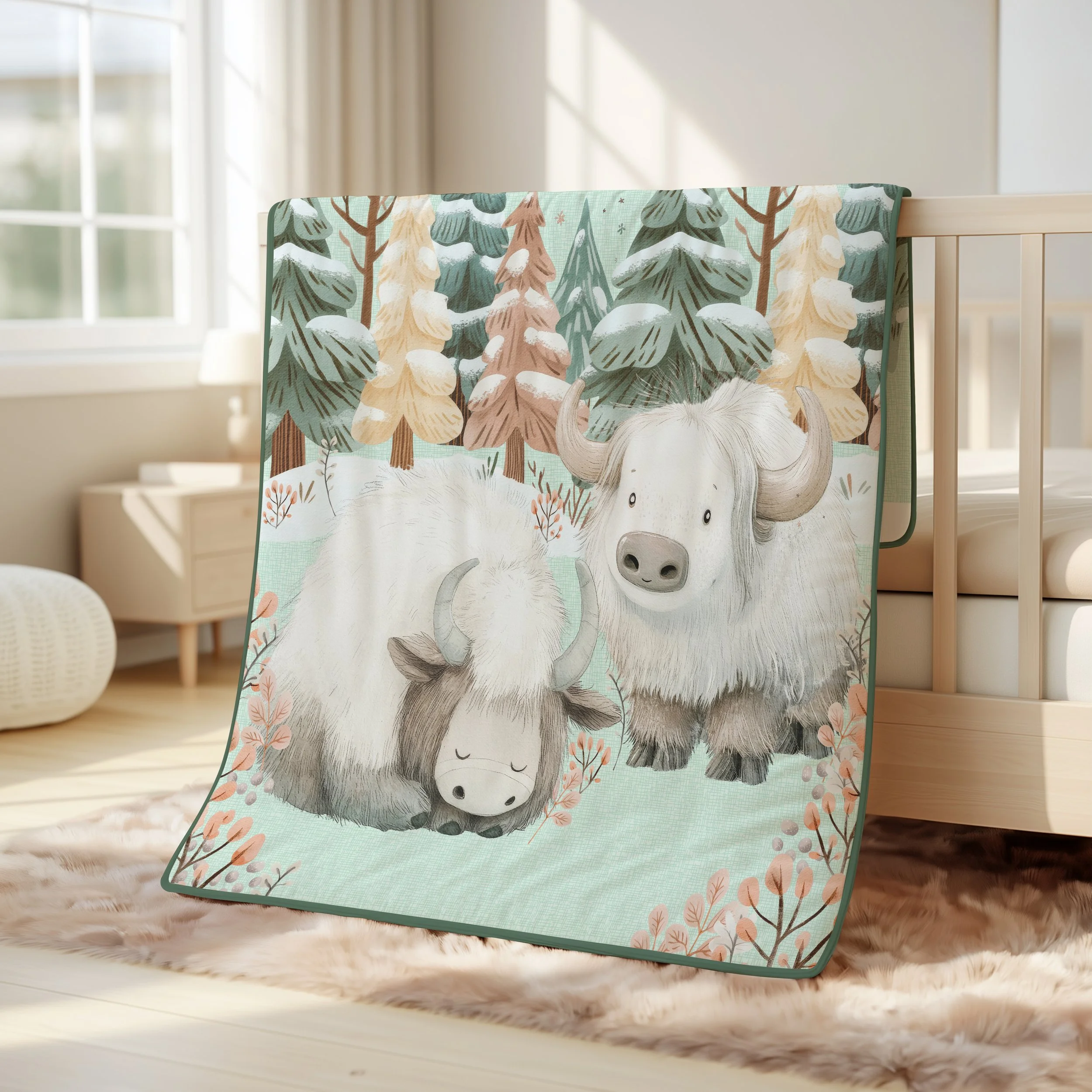 Cute Winter Coos Panel – Snowy Coos 100% Cotton Fabric Preorder