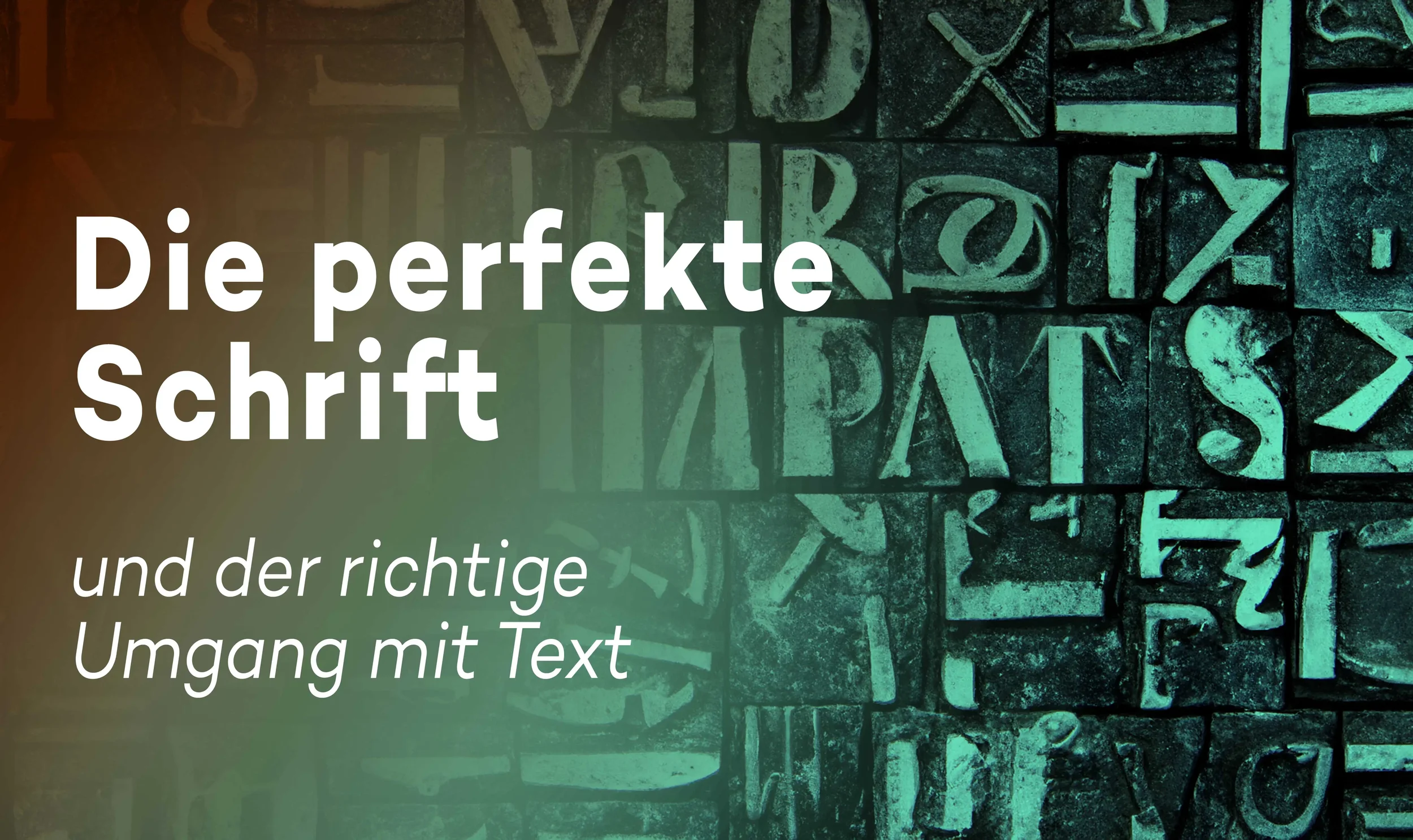 Werbemittel professionell gestalten: Schrift, Text &amp; Typografie