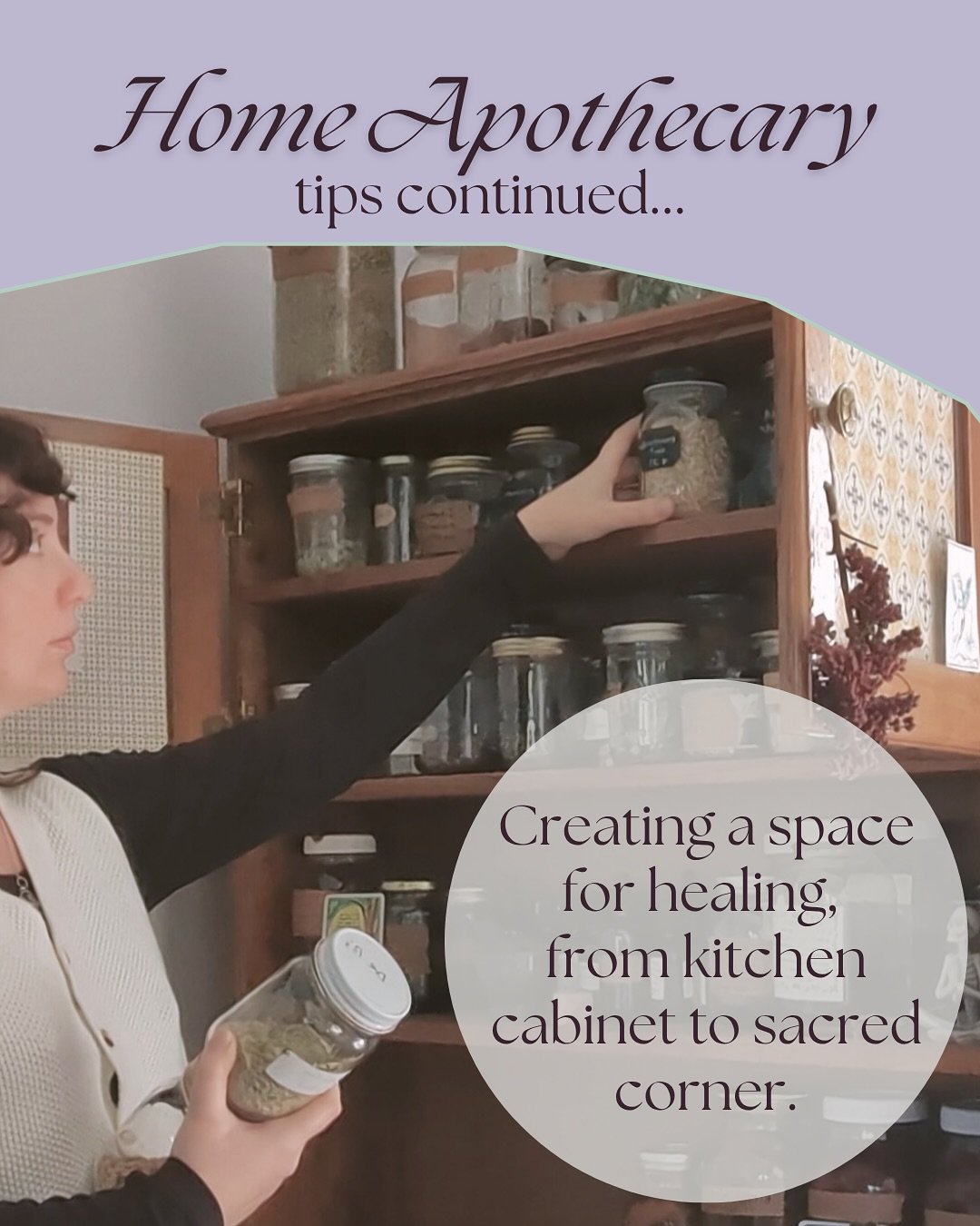 Where do you put your home apothecary? 
The answer is&hellip; wherever works for you!
✨
We&rsquo;ve seen herb shelves tucked in kitchen corners, hall closets, or built into beautiful wall displays. 
Get creative, and make it yours!
✨
The most importa