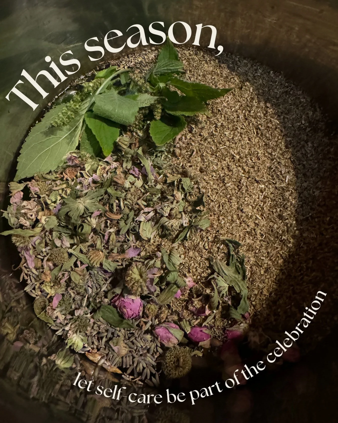 Let&rsquo;s be real y&rsquo;all. 
The holidays are not all cheer and good times, they can also be super stressful. 
We are here to remind you to incorporate some self care (always) but especially during times such as these.  🌿
Herbs can support the 