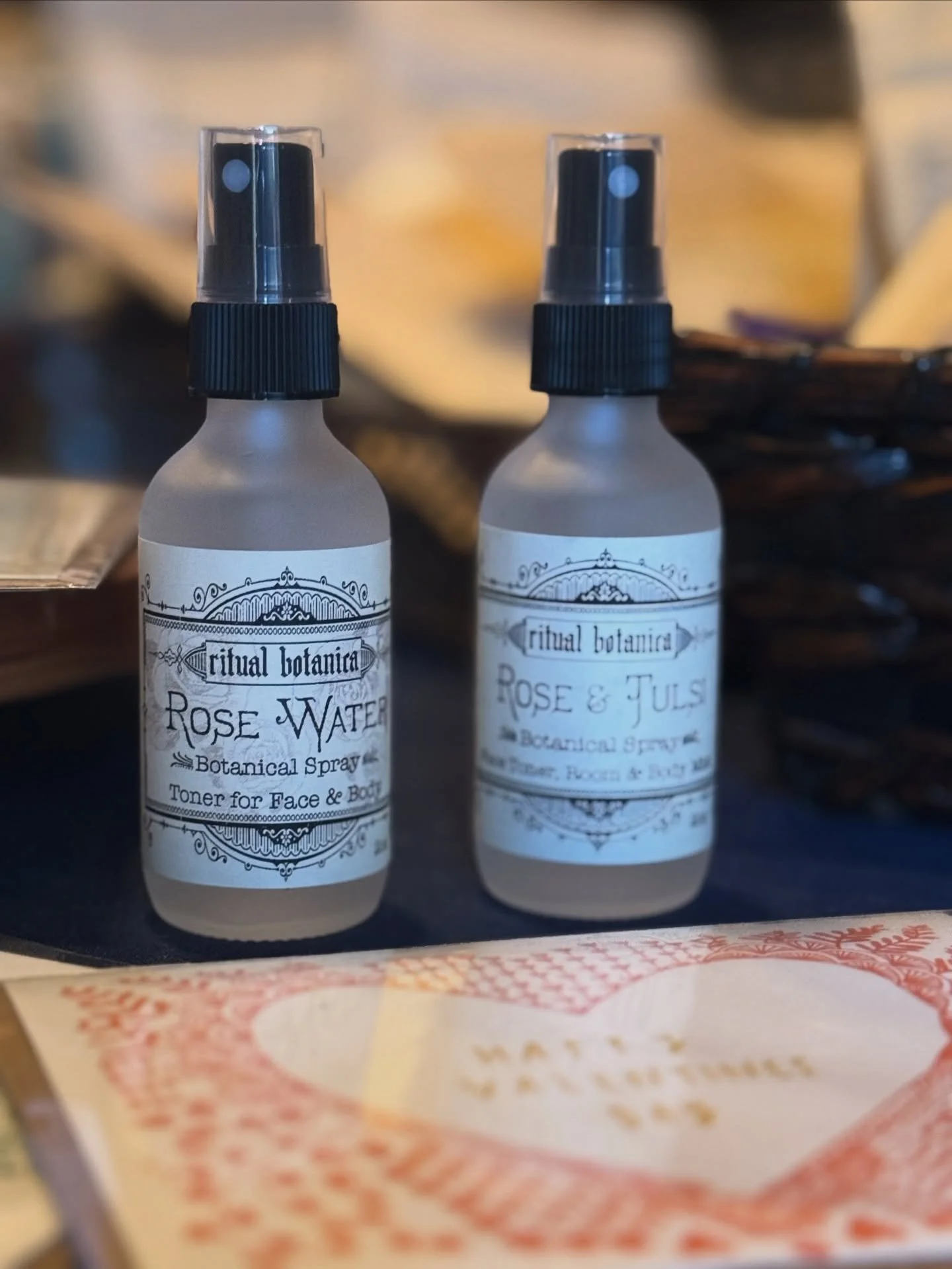 Two Rose Hydrosols that everyone loves!
❤️
Rose Petal Hydrosol, commonly known as Rose Water, has been used for centuries. In-fact it&rsquo;s one of the first known floral waters to be distilled and used by humans. 

Tulsi is a sweet uplifting additi