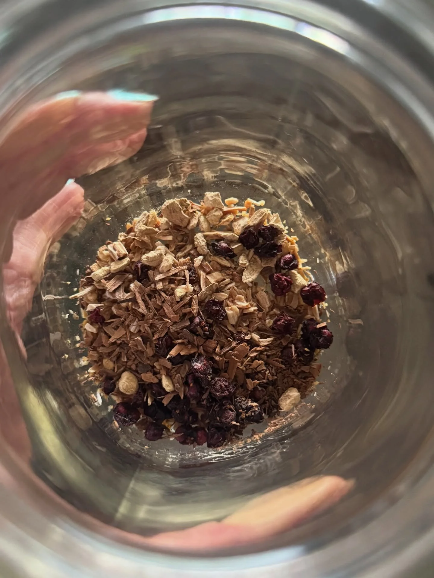 Today I chose:
Shatavari root
Schisandra berry 
Ginger root
Cinnamon bark
to support my reproductive health, my liver, my nervous system, and my circulation. These herbs also just felt right, jumping out at me when I gazed in my apothecary this morni