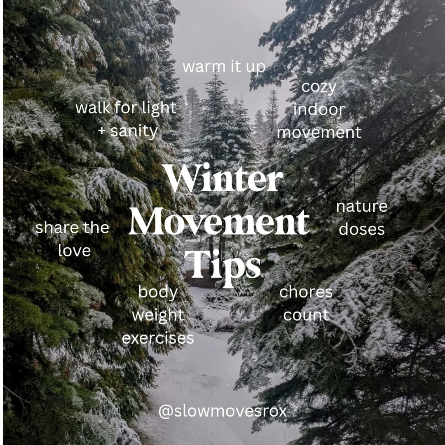 ❄️ Winter isn&rsquo;t a season to stop moving &mdash; it&rsquo;s a season to move softer and steadier ❄️

Your body still craves motion, even when it&rsquo;s cold, dark, and calling you to the couch. Not hustle energy. Not punishment. Just gentle, wa