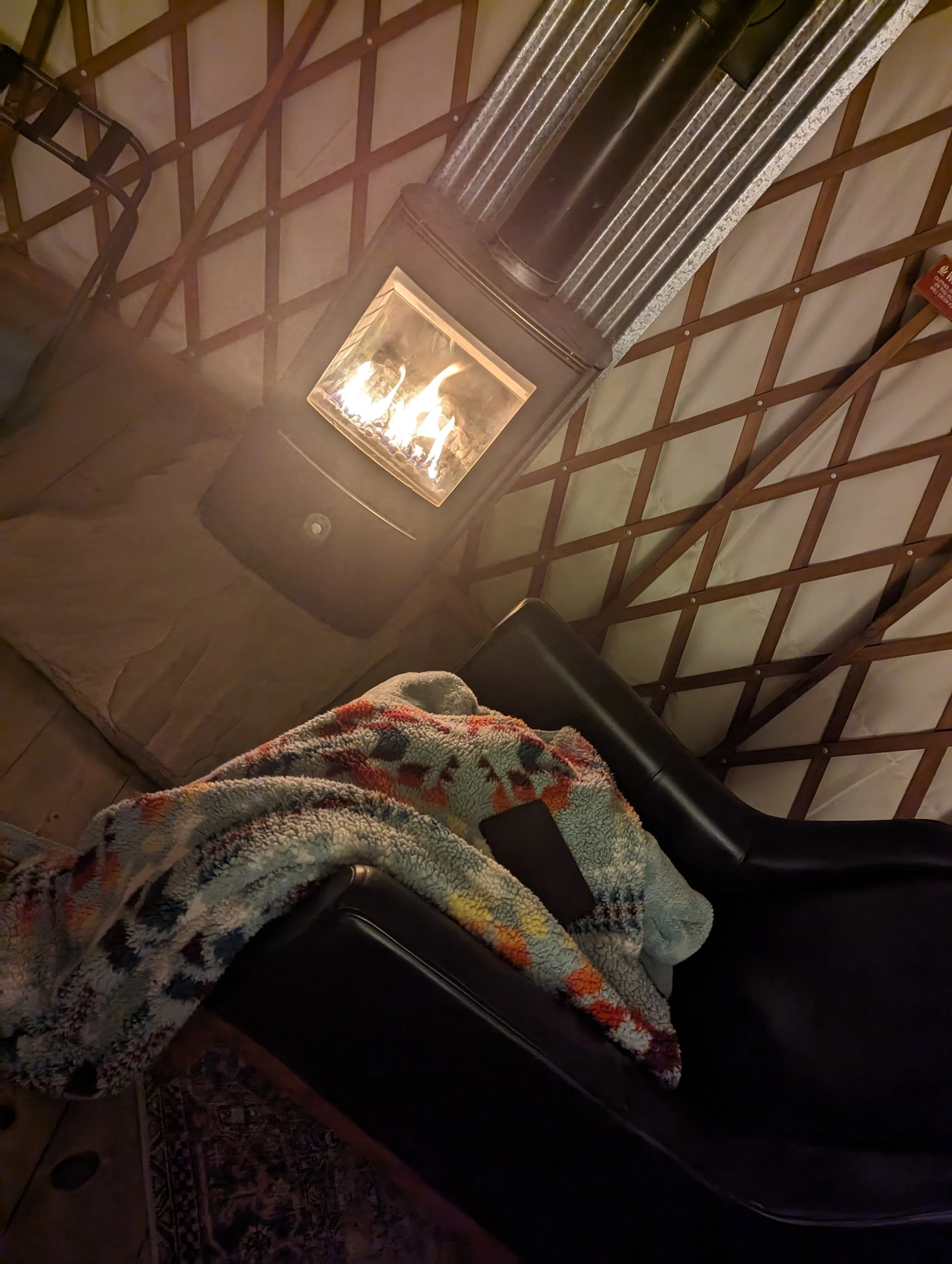 cozy fireplace