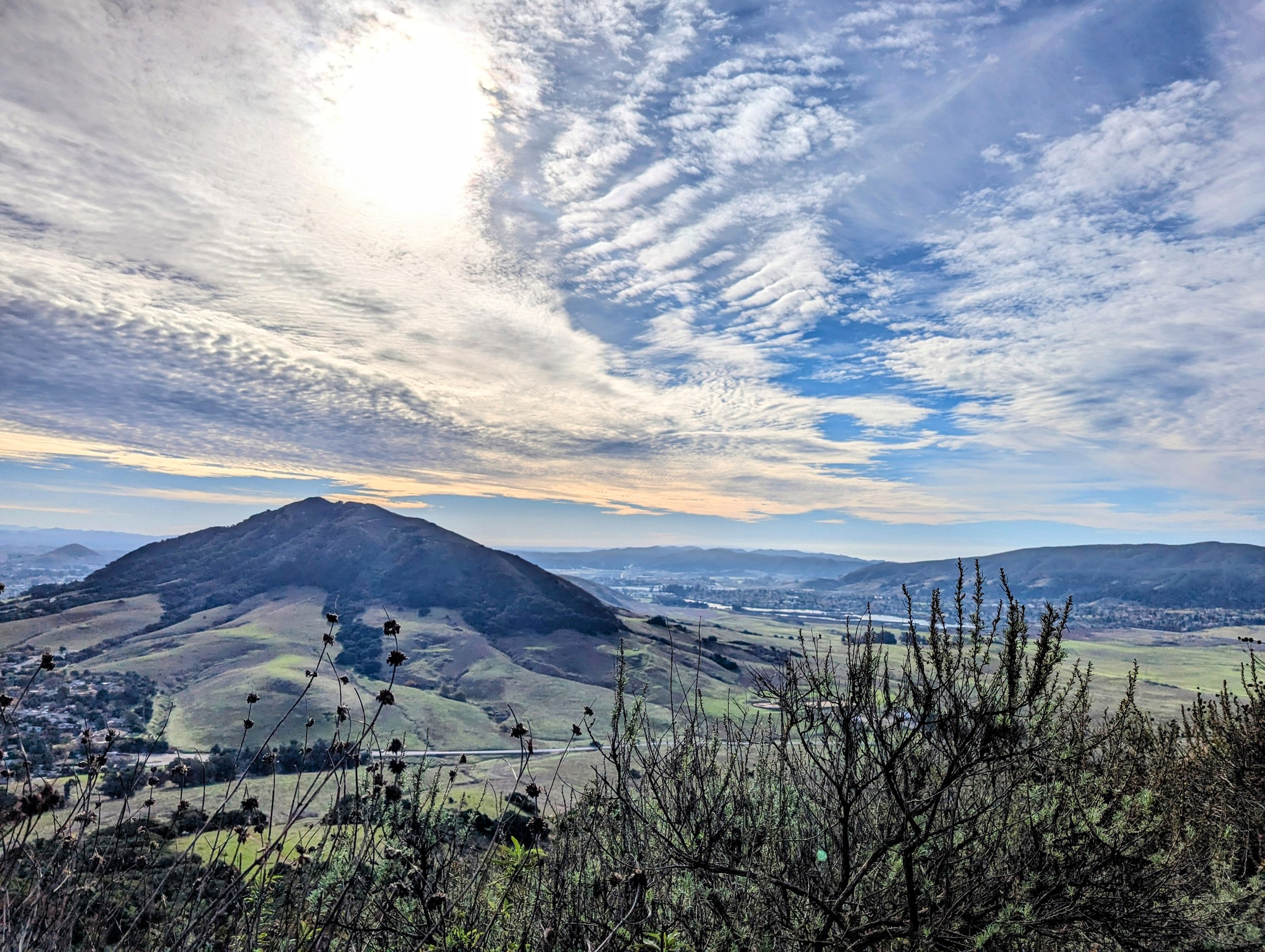 winter mountains sky slo ca