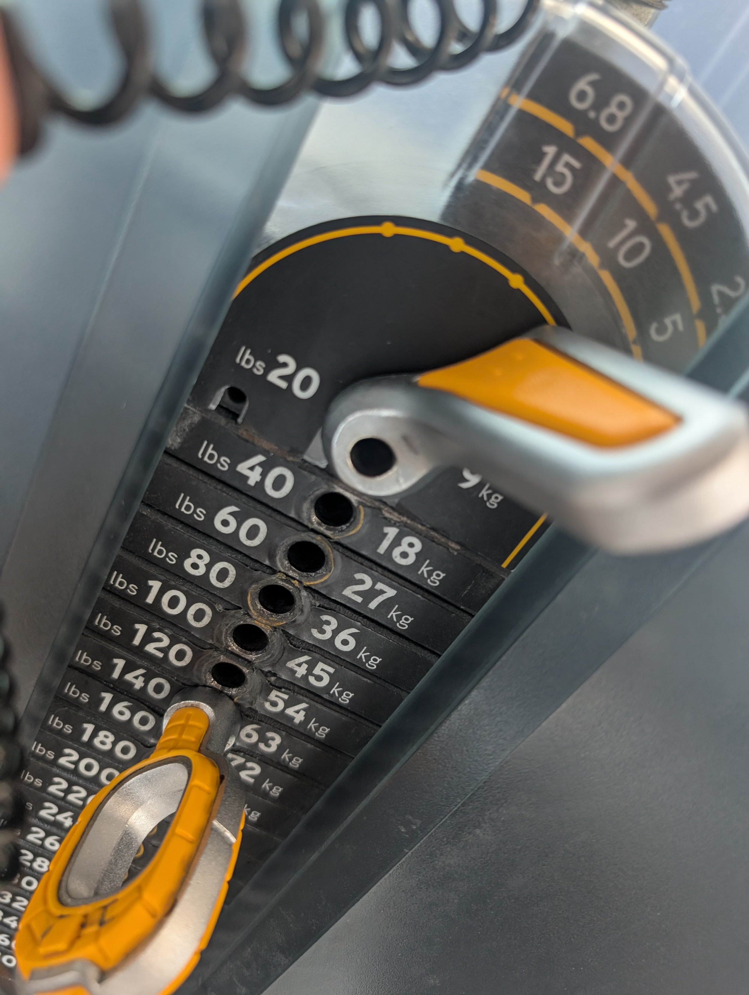 leg press numbers close up