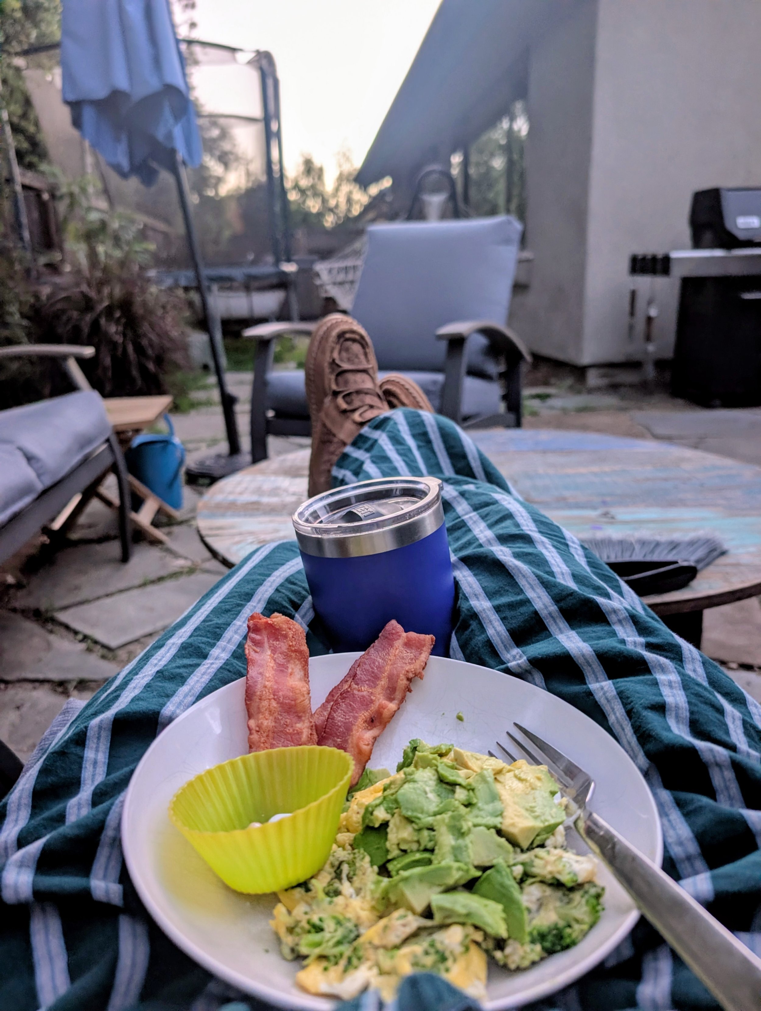 breakfast eggs avocado lap