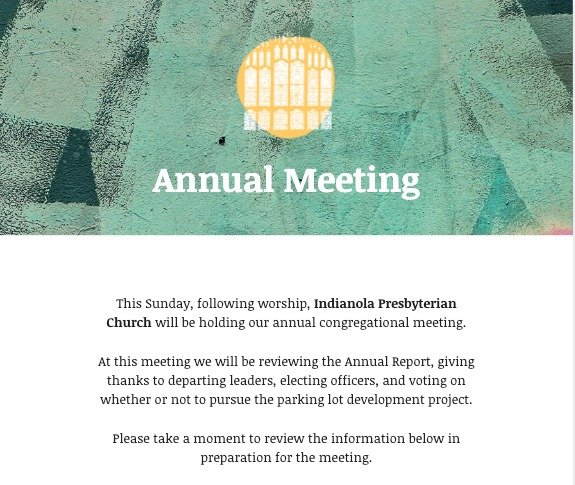 Annual Report &amp; Meeting! Important details and links inside at the newsletter link in our bio!