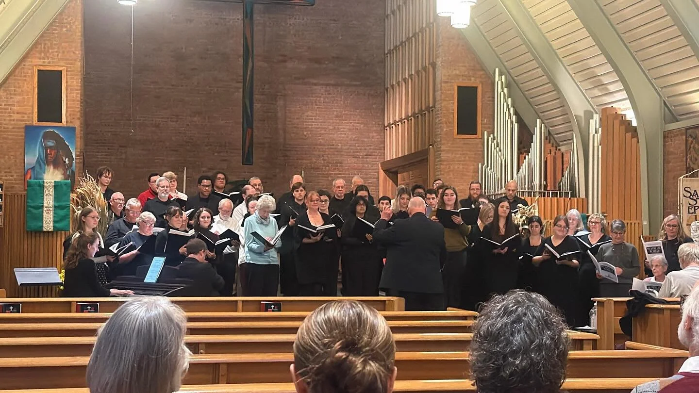 A taste of the stunning musical offering this evening from the choirs of @indianolapresbyterian, @saint_stephens_columbus, University Baptist Church, and Glen Echo Presbyterian in support of @nsifoodpantry. Please consider an offering to support our 