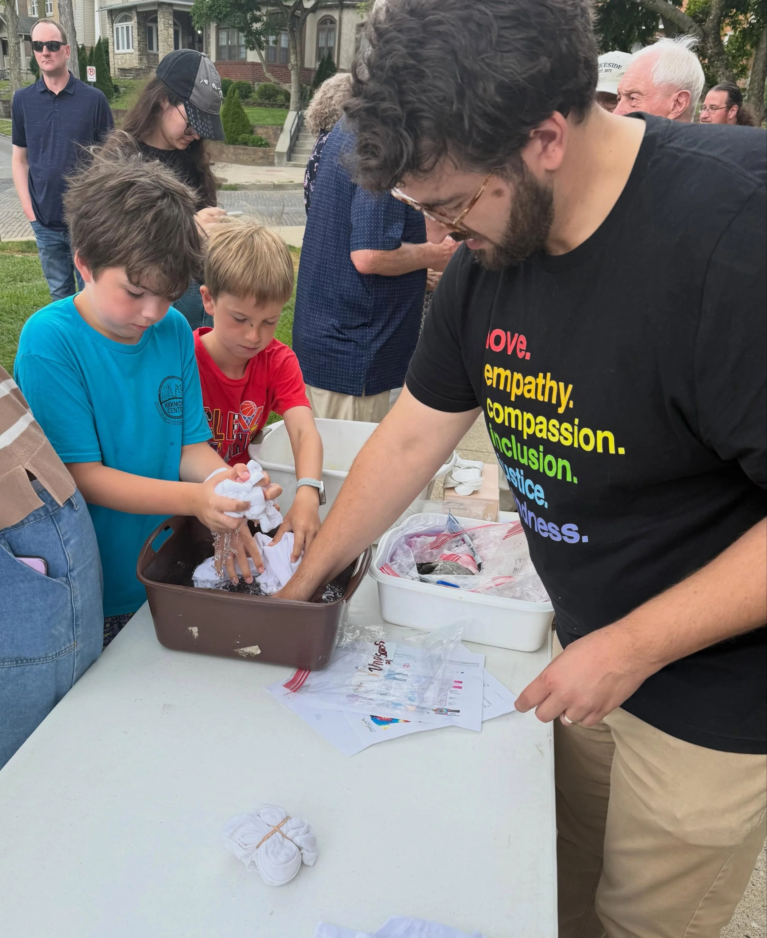 Ice cream and tie-dye after a joint Pride service with University Baptist and Paulist friends. #pride🌈