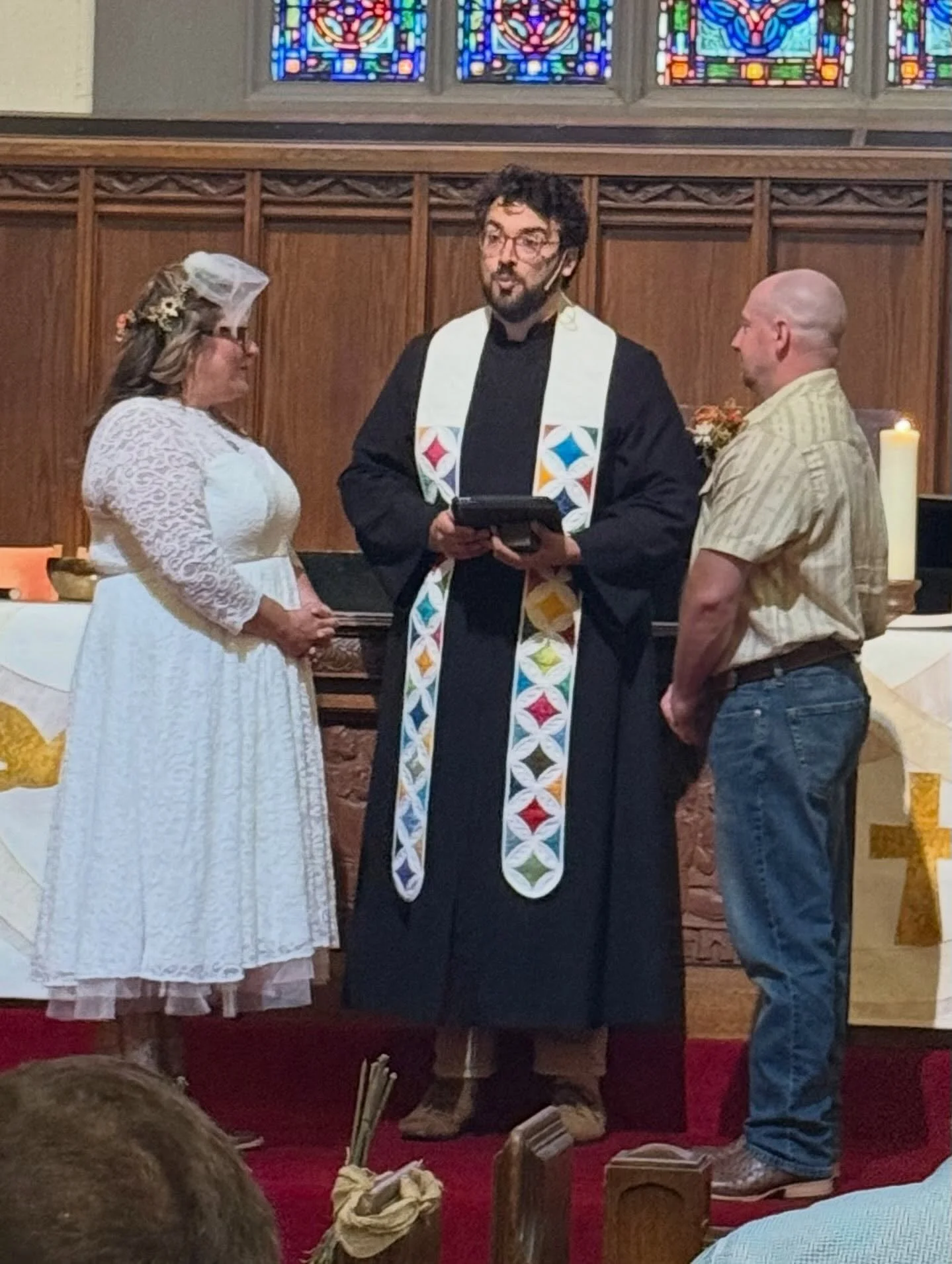 Blessings to Jessie Haws and Aaron Counts who were joined in marriage this morning during worship!! 💕