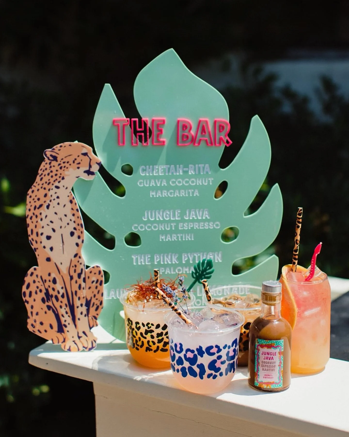 When Bevi e Vivi calls, you know it&rsquo;s going to be a party!

For Laura of @bunsnbites, we went all out with a wild birthday bash, hot pink snake stirrers, cheetah print accents, and the ultimate crowd-pleaser, Java Jungle Juice. Not a wedding th
