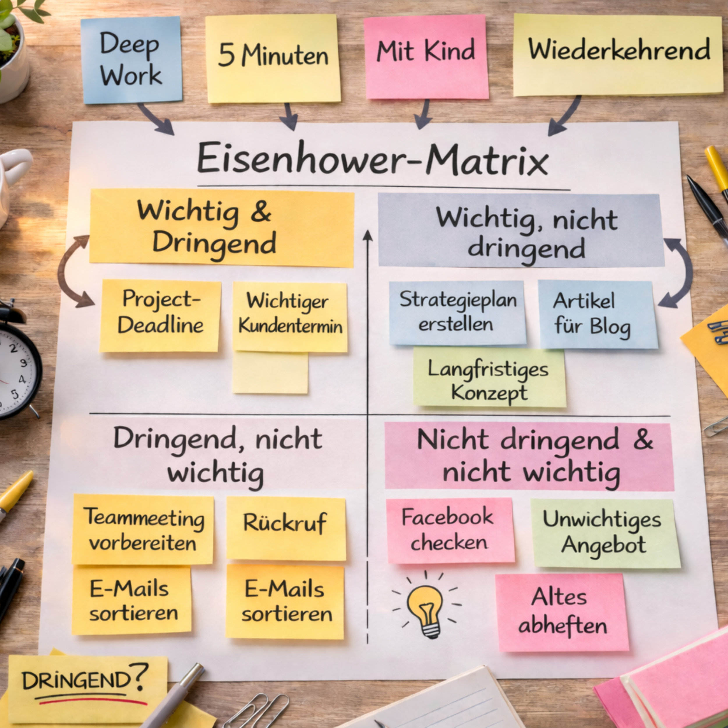 Eisenhower-Matrix zur Priorisierung im Zeitmanagement