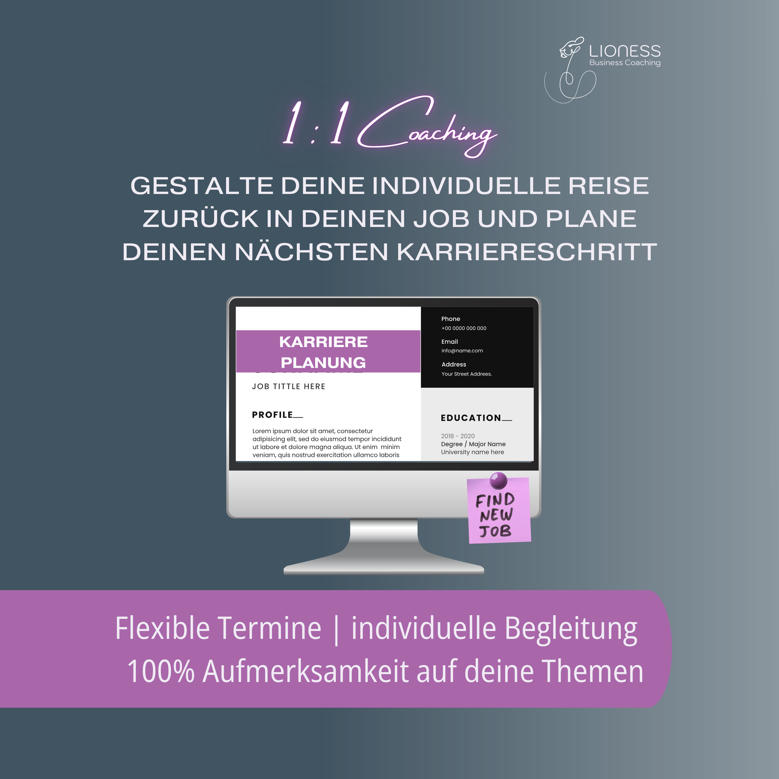 1:1 Coaching (Session à 90 Min.)
