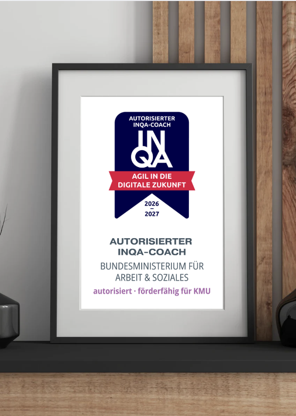 LinkedIn Post INQA-Coach Autorisierung 2026/2027 — staatlich anerkanntes Coaching für KMU, Bundesministerium für Arbeit und Soziales, Anne-Kathrin Fiala, Lioness Business Coaching, Potsdam, Brandenburg, Berlin