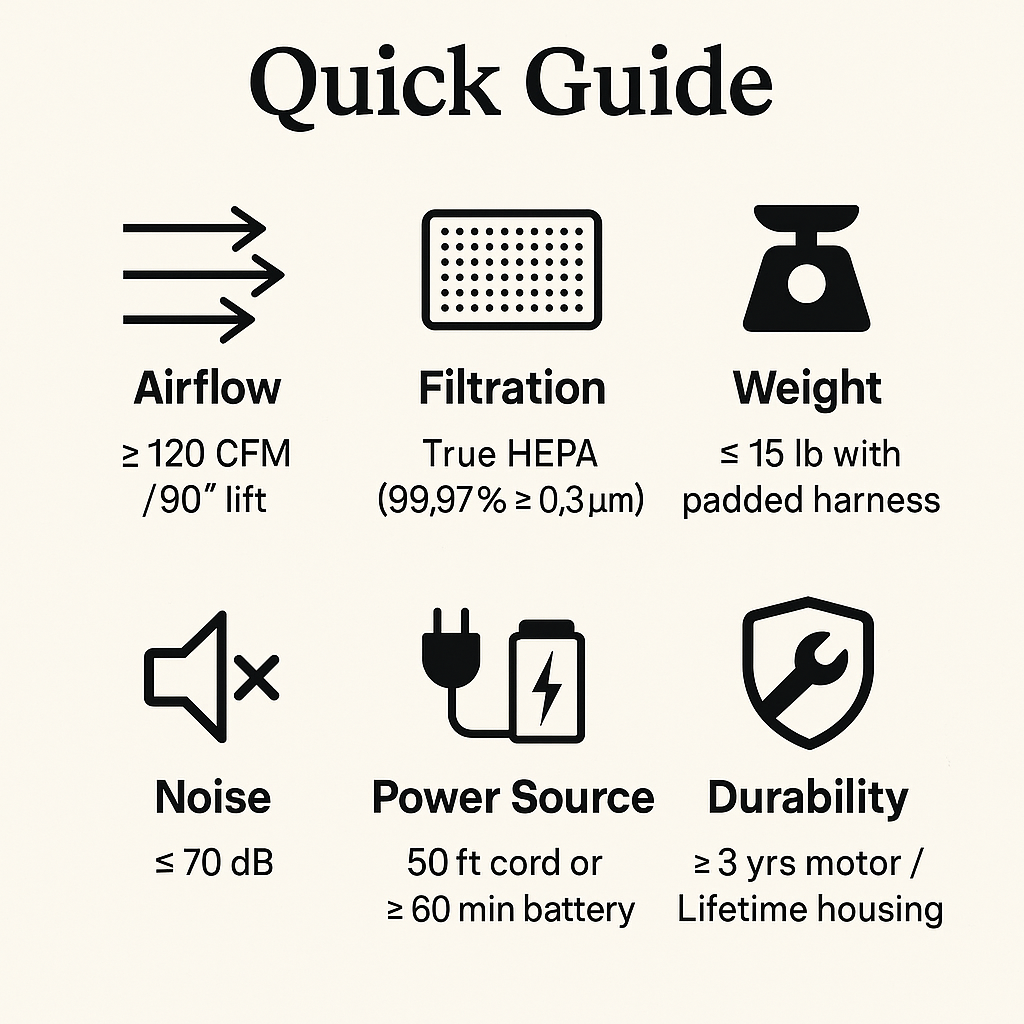 What to look for in a commercial backpack vacuum