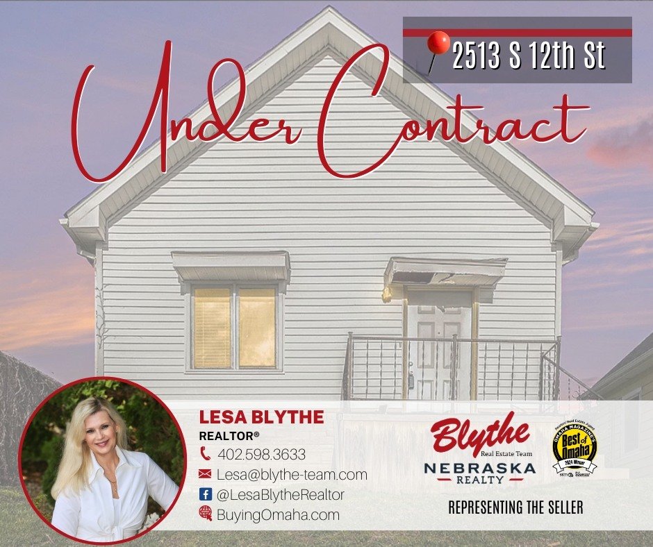 Congratulations to Lesa on helping her clients find their new home!!🎉🍾

#Congratulations
#UnderContract
#LesaBlytheRealtor
#blytherealestateteam
#nebraskarealty
#LetsExplorein24
#NR2024