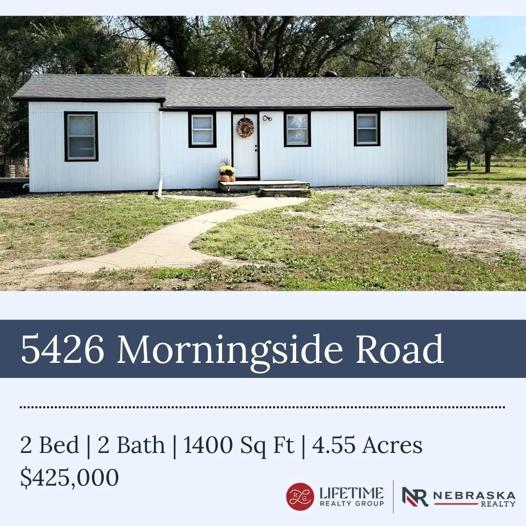 Just Listed! Completely updated Fremont ranch on over 4 acres! ✨

📍5426 Morningside Road | $425,000
🛏️2 BED 
🛁2 BATH 
📏1400 SQ. FT
 🌳4.55 Acres

🔗 Link in bio to learn more! 

#LifetimeRealtyGroup
#KyleFaganRealtor
#igotaguy
#NebraskaRealty