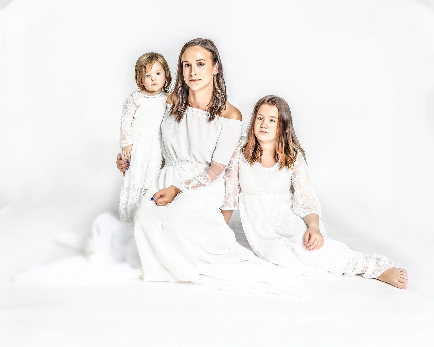 Mother and daughters fine art portraits