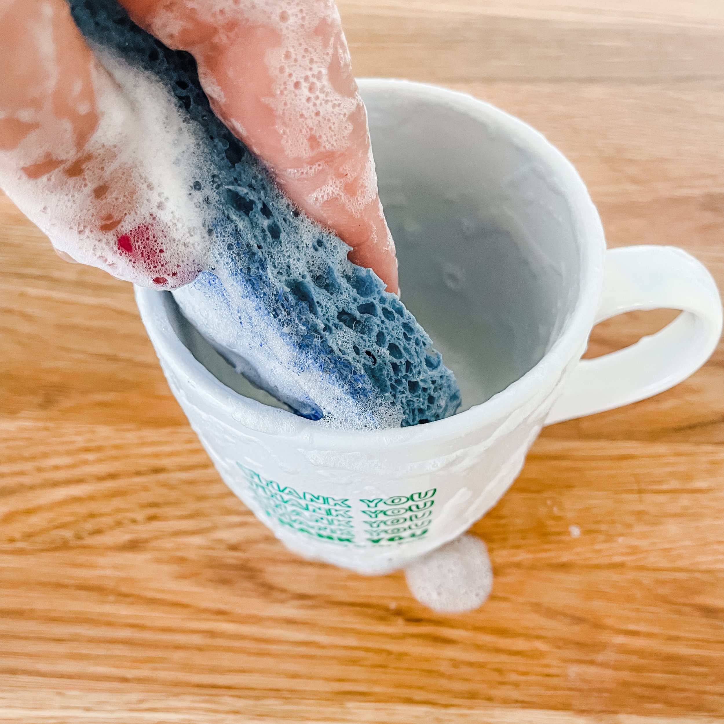 Cleaning stained mugs - coffee, tea, and cutlery scuffs easily