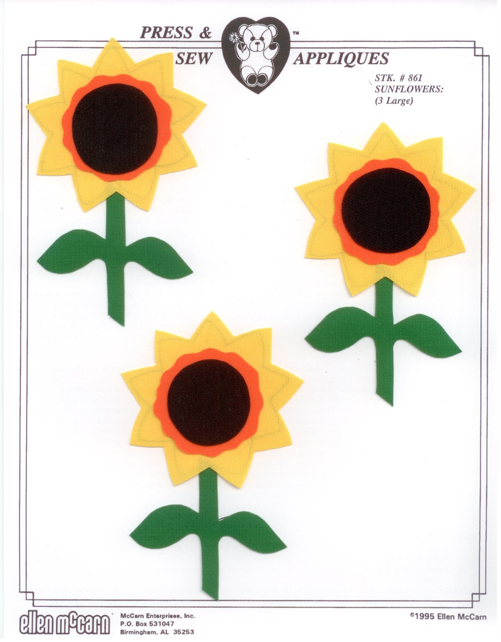 Sunflowers in a Row (3 Large)