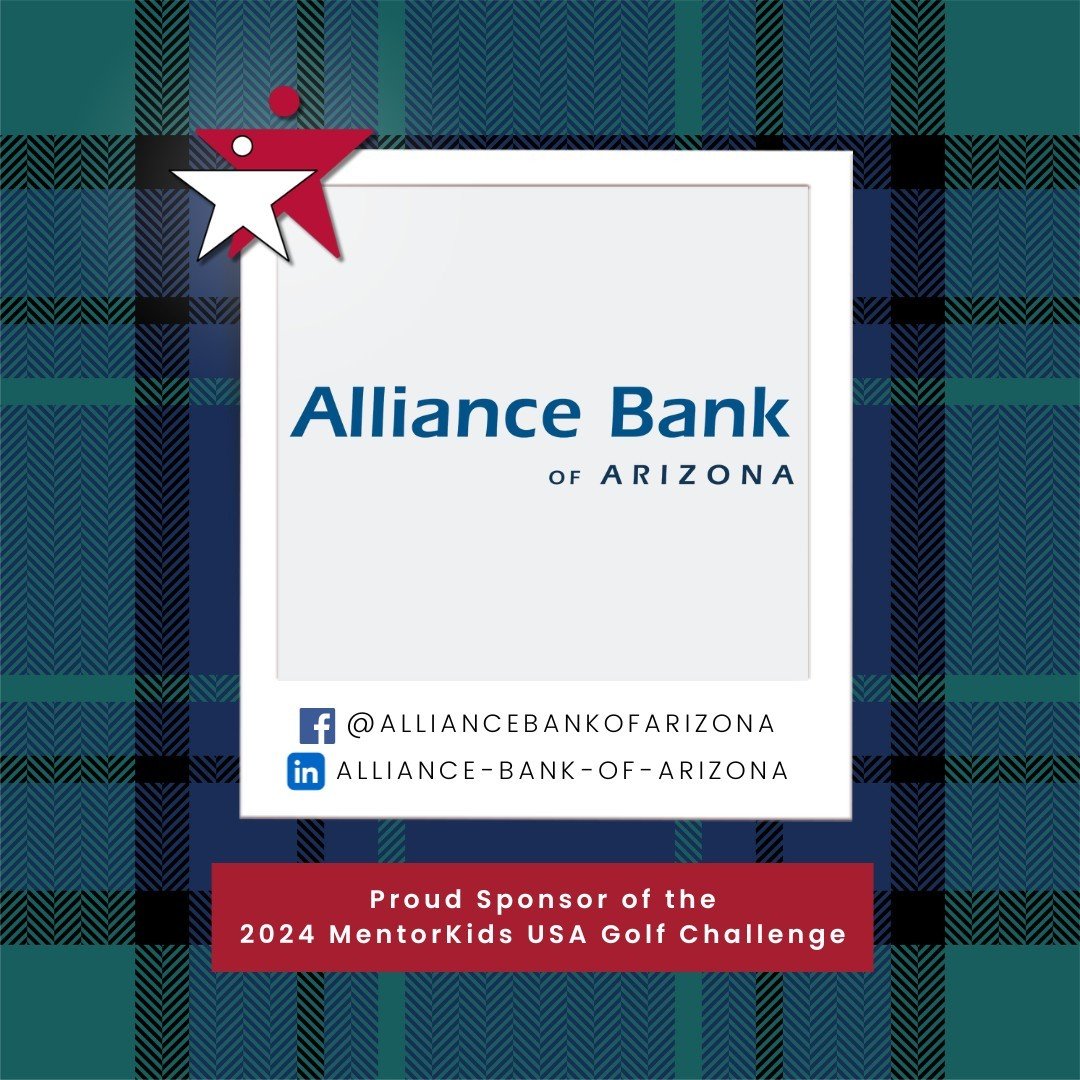 🥰 Kudos to Alliance Bank of Arizona for teeing up with MentorKids USA in our 2024 Golf Challenge! With their expert bankers and tailored solutions, just like their commitment to understanding the Arizona economy, your support helps us drive towards 