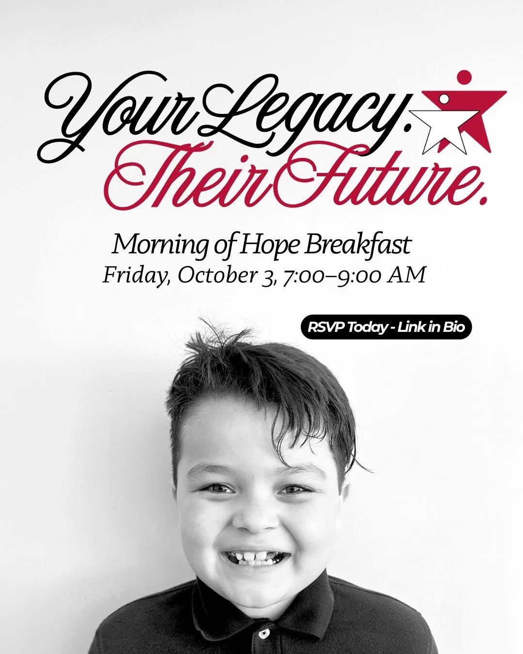 ✨ A legacy of hope starts with you. Our Morning of Hope Breakfast is coming soon &mdash; discover how you can invest in the next generation of leaders. 🌟

📆 Friday, October 31
🕔 7&ndash;9 AM | 📍 Phoenix Country Club
🎟️ Free registration &mdash; 