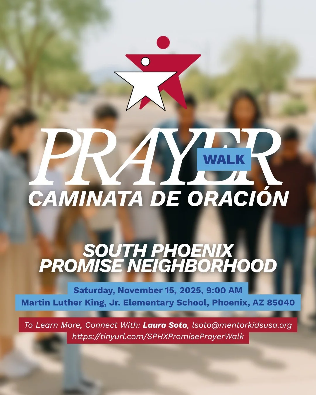 ✨ Together in Prayer. Together in Community. ✨

Tomorrow we&rsquo;re gathering in South Phoenix and Paiute to walk our neighborhoods, pray over our families and schools, and speak hope into the year ahead.

If you feel led to join us, we&rsquo;d love
