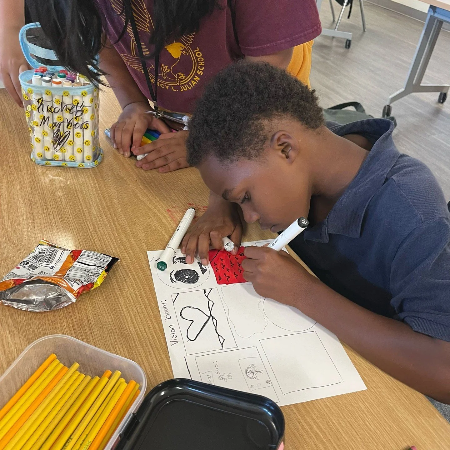 In South Phoenix our 4th-8th graders made their own Vision Boards! Whether it&rsquo;s things they want to accomplish this year or in 10 years we want them to all know anything is possible! Swimming with sharks, traveling to Europe, and playing for Ba