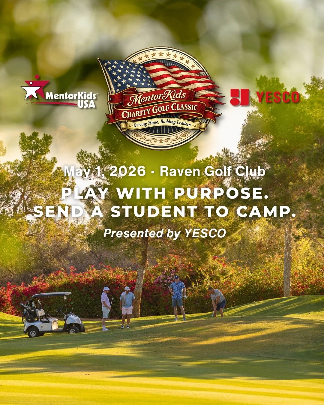 Play with purpose. Send a student to camp.

⛳️ May 1, 2026 | Raven Golf Club

Every $1,000 sends a student to Summer Enrichment Camp - mentorship, academic support, and leadership development, at no cost to their family.

One day on the course &rarr;
