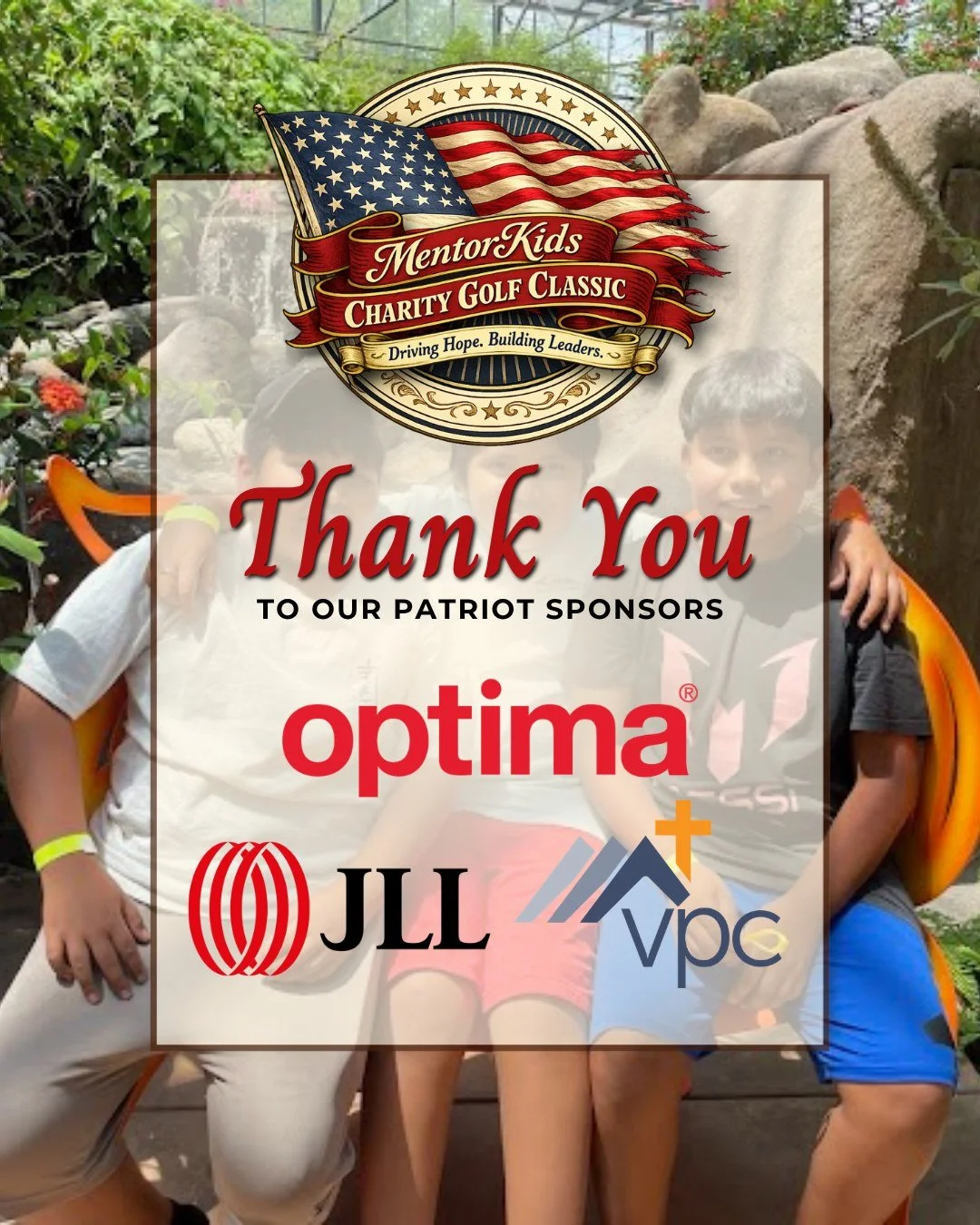 Thank you, thank you, THANK YOU. 🙌🇺🇸

Our Patriot Sponsors are making the 2026 MK Charity Golf Classic possible &mdash; and we are so grateful:

⭐ @optimainc
⭐ @jll
⭐ @vpc.church

Your generosity showed up BIG for the kids. Tomorrow we tee off &md