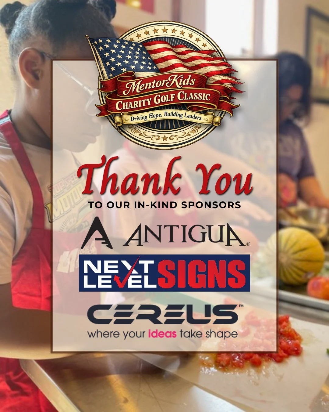Some contributions you can see. Some you can wear. Some guide you around the course. 👕🖨️🪧

A huge thank you to our in-kind sponsors of the 2026 MK Charity Golf Classic:

⭐ @antiguaapparel &mdash; the shirts on every golfer's back today
⭐ @cereusgr